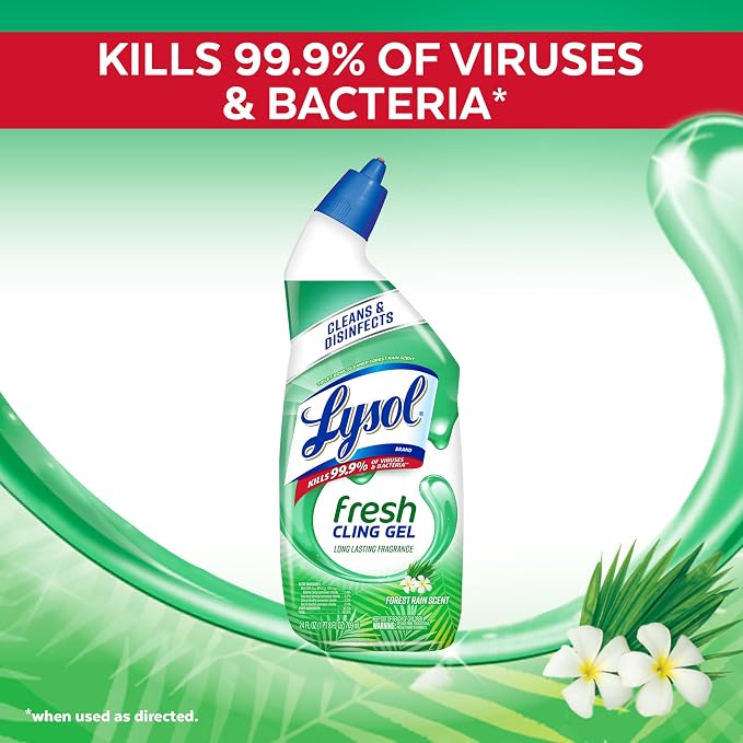 Lysol Toilet Bowl Cleaner Gel, For Cleaning and Disinfecting, Stain Removal - Image 2