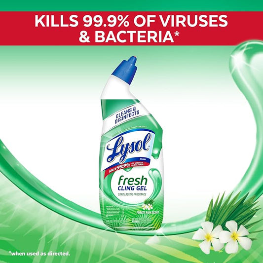 Lysol Toilet Bowl Cleaner Gel, For Cleaning and Disinfecting, Stain Removal - Image 2