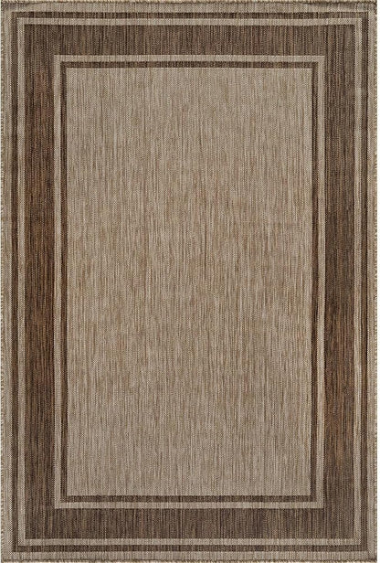 Beverly Rug Outdoor Rug 5x7 Modern Bordered Area Rugs for Indoor and Outdoor Patio Deck Porch Garden Waterproof Weather Sun Resistant Washable Outside Carpet (5 x 7 Jute)