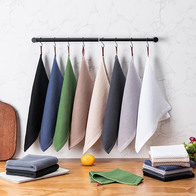 BOOMIBOO 6-Pack Kitchen Dish Cloths, 100% Cotton Waffle Weave, Ultra Soft - Image 7