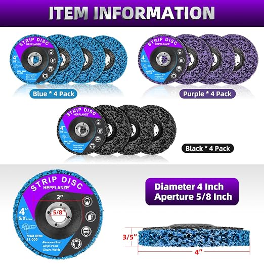 12 Pack Strip Discs 4 inch Stripping Wheel - Image 2