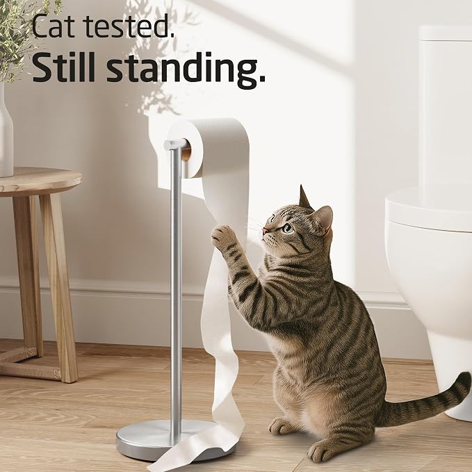 KES Toilet Paper Holder Stand SUS 304 Stainless Steel Rustproof Pedestal - Image 4