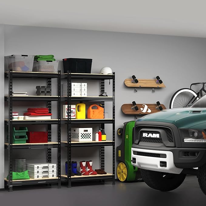 PrimeZone Storage Shelves 4 Pack 5 Tier Adjustable Garage Storage Shelving - Image 2
