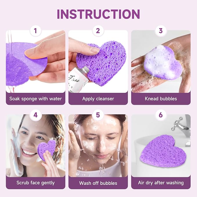 ‌Silkyhose 50-Count Compressed Cellulose Facial Sponges - Image 2