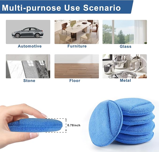 Auto Care Microfiber Wax Applicator Pads - Image 3