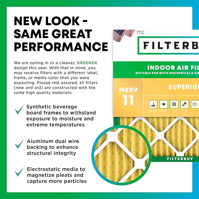 Filterbuy 10x24x1 Air Filter MERV 11 Allergen Defense Replacement, - Image 3