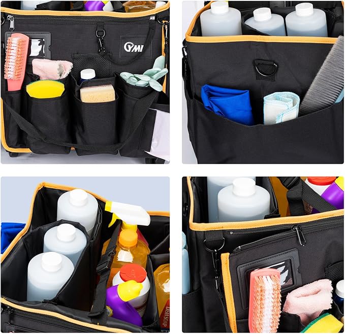 YMU Large Rolling Cleaning Caddy Bag - Image 5