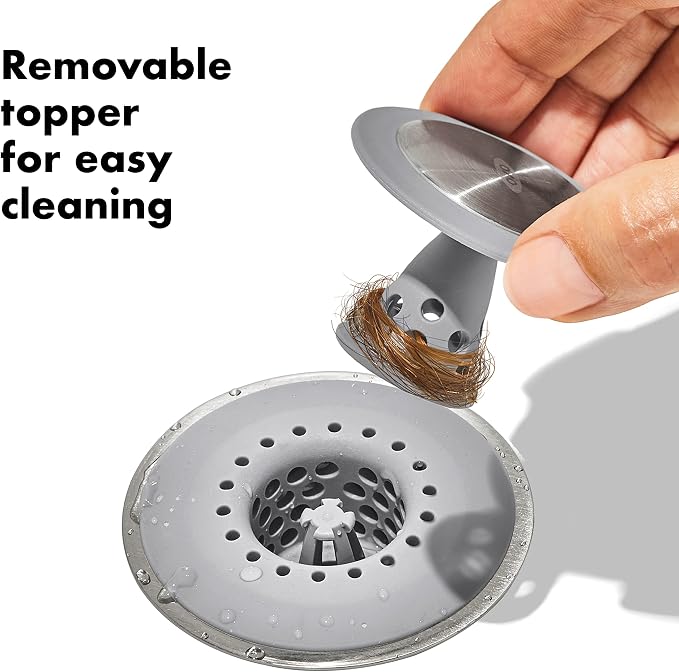 OXO Good Grips Stainless Steel Hair Catch Drain Protector - Image 5