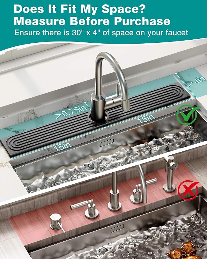 Stone Faucet Mat for Kitchen Sink, Diatomite Sink Protectors - Image 4