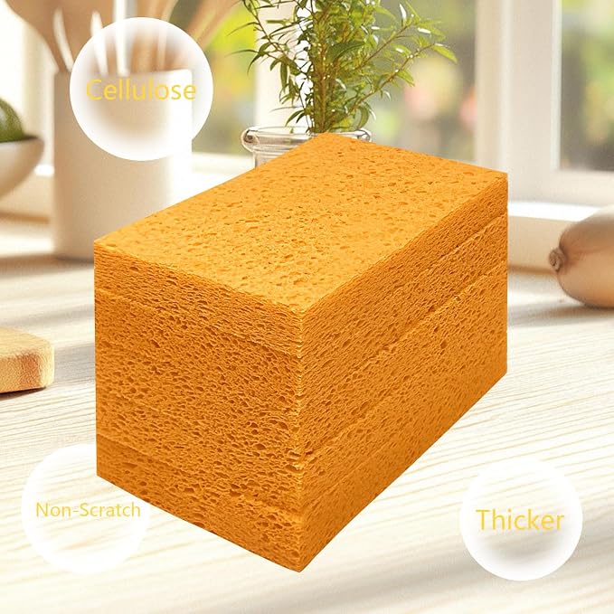 Cellulose Sponges, Large Size 4" x 6" x 1" - Image 8