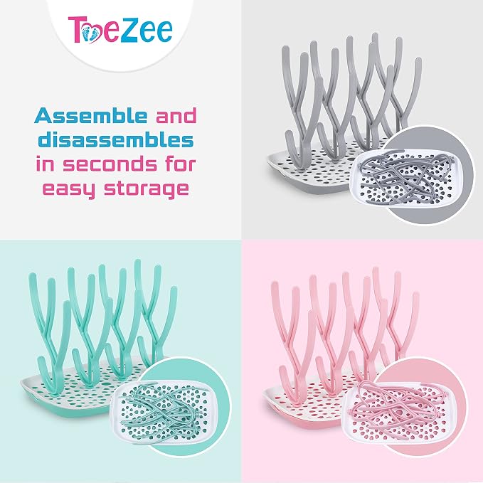 Baby Bottle Drying Rack Space Saving Countertop Baby Bottle Holder, Drying Rack - Image 6