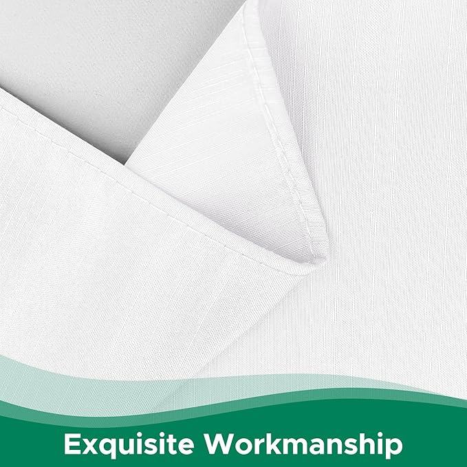 Biscaynebay Wrap Around Bed Skirts for Twin & Twin XL Beds 17" Drop, White Adjustable Elastic Dust Ruffles Easy Fit Wrinkle & Fade Resistant Silky Luxurious Fabric Solid Machine Washable