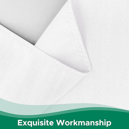 Biscaynebay Wrap Around Bed Skirts for Twin & Twin XL Beds 17" Drop, White Adjustable Elastic Dust Ruffles Easy Fit Wrinkle & Fade Resistant Silky Luxurious Fabric Solid Machine Washable