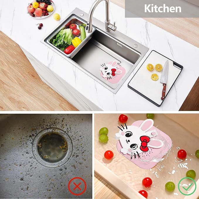 2-in-1 Shower Drain Hair Catcher & Bathtub Drain Cover, Odor-Proof Silicone - Image 5