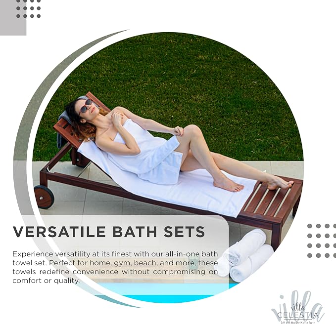 100% Combed Cotton Bathroom Towel Set of 10- 2 Bath Towels, 4 Hand Towels - Image 7