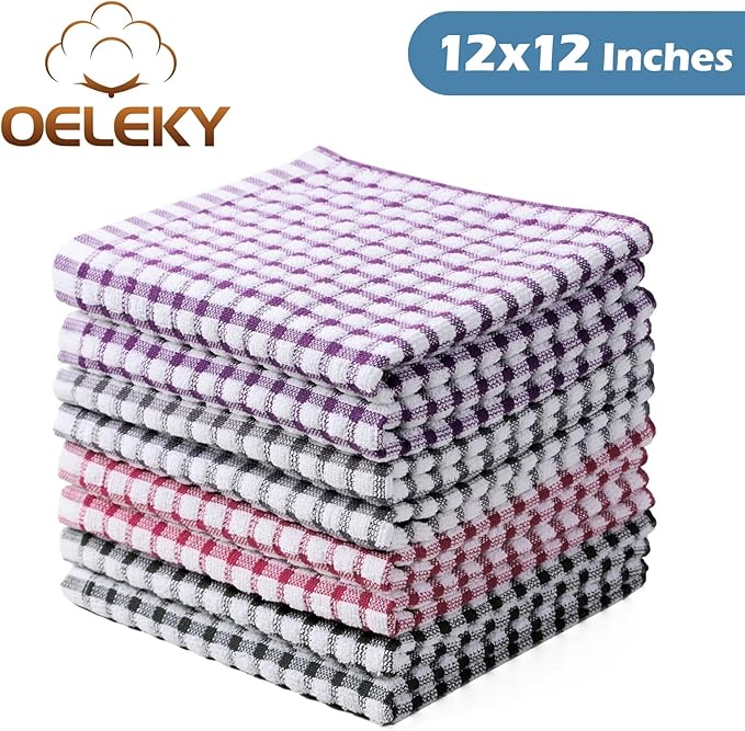 Oeleky 100% Cotton Kitchen Dish Cloths - Image 6
