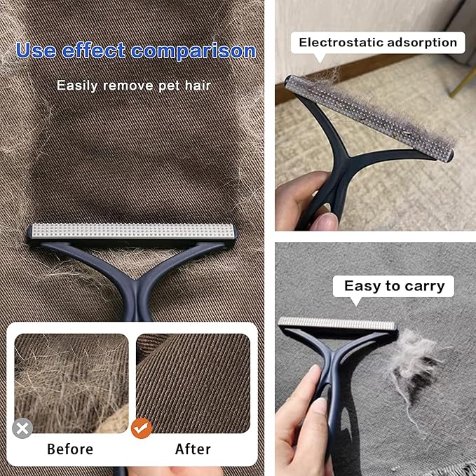 3-Pack Pet Hair Removal Tool, Dog Cat Hair Remover, Lint Shaver Cleaner Pro - Image 4