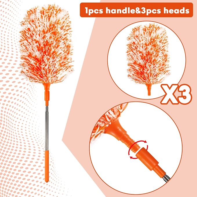 Extendable 20-49inches Microfiber Feather Duster - Image 3