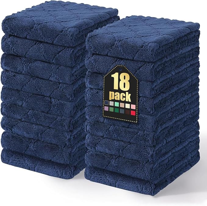 Homaxy 18 Pack Dish Towels for Kitchen, Super Soft and Absorbent Coral Velvet by Homaxy