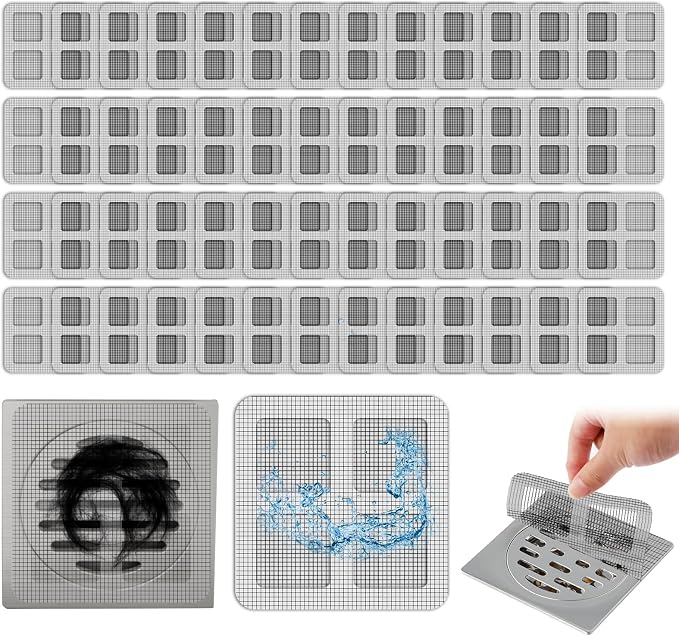 100 Pack Disposable Shower Drain Hair Catcher by Unknown
