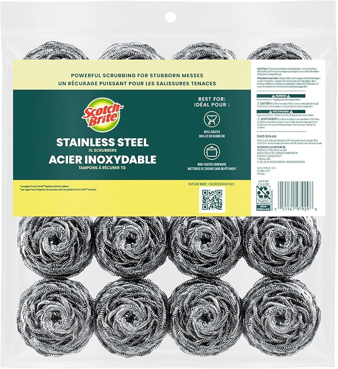 Scotch-Brite Stainless Steel Scrubbers, Scouring Pads - Image 9