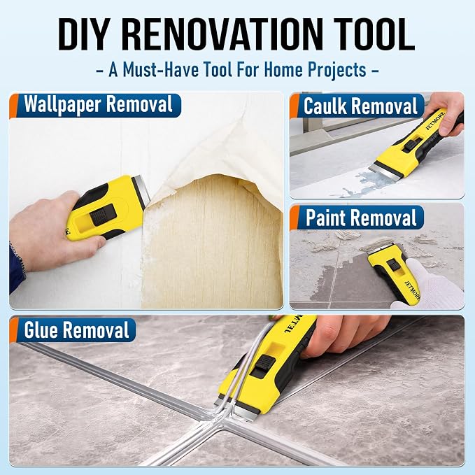 Razor Blade Scraper Tool With 15pcs Extra Blades, Paint Scraper - Image 6