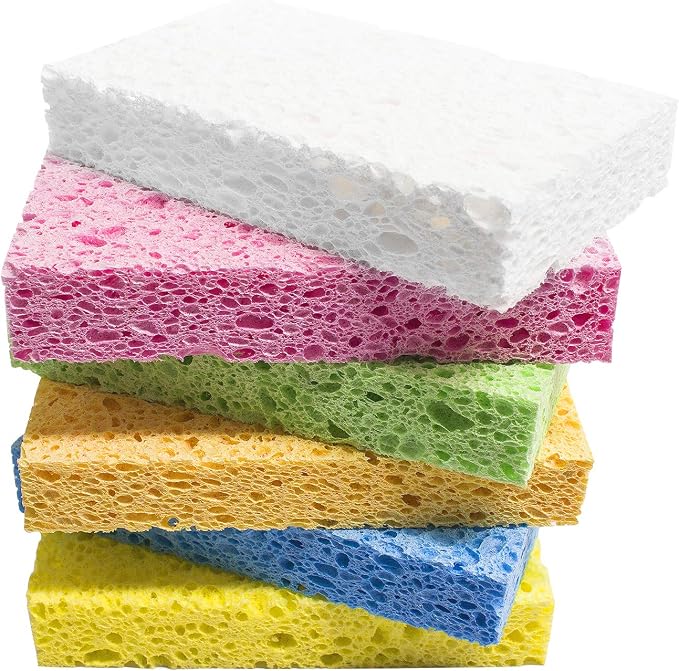 ARCLIBER Cellulose Sponges, Heavy Duty Scrub Kitchen Sponge, Clean Tough Messes by ARCLIBER