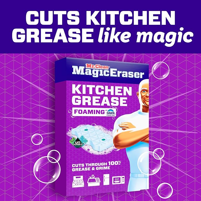 Mr. Clean Magic Eraser Foaming Sponge, Kitchen Grease Eraser, Dawn Cleaning - Image 2