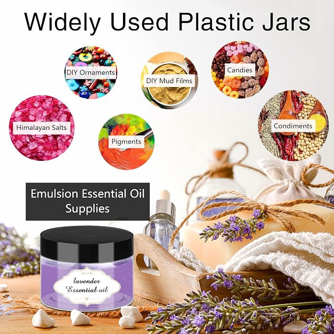 Plastic Jars with Lids, 4 OZ Slime Containers 72 Pcs Empty Clear Plastic Jars - Image 4