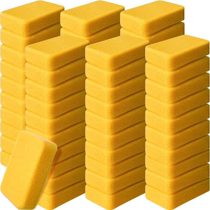 Tioncy 60 Pcs Large Sponges Bulk 7.5 x 5.5 x 1.9 Inch Grouting Car Wash Foam by Tioncy
