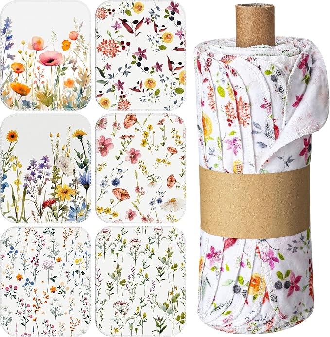 90 Pack Reusable Cleaning Cloths Washable Cotton Kitchen Dish Towels by Noveread