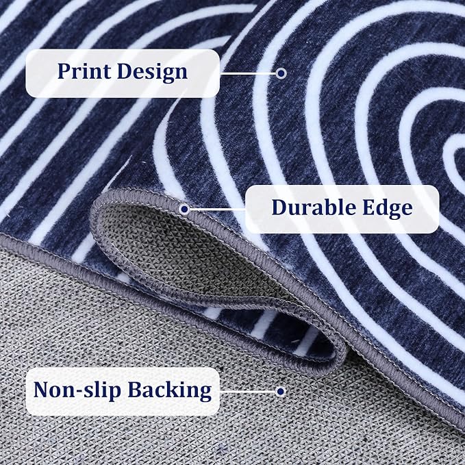 Modern Rug 2x6 Runners for Hallways, Abstract Kitchen Runner Rugs Non Slip Bath - Image 5
