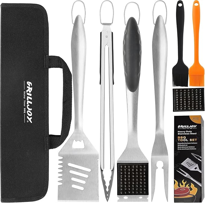 grilljoy 8PCS BBQ Grill Tools Set by grilljoy