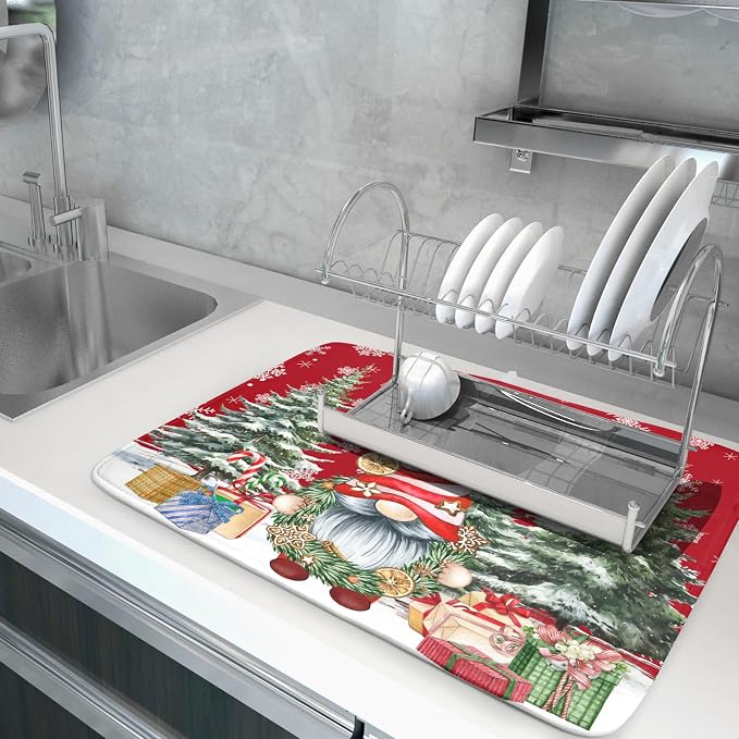 Christmas Gnome Dish Drying Mats - Image 5