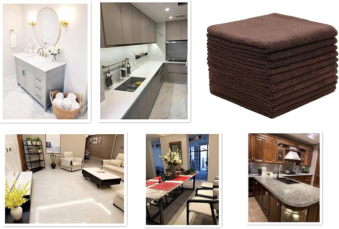 Microfiber Dish Cloths Fast Drying Kitchen Cleaning Cloth Dish Rags Dust Cloths - Image 7