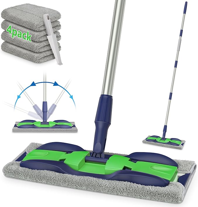 Microfiber Mops for Hardwood Floor Cleaning: MEXERRIS Flat Floor Mop by MEXERRIS