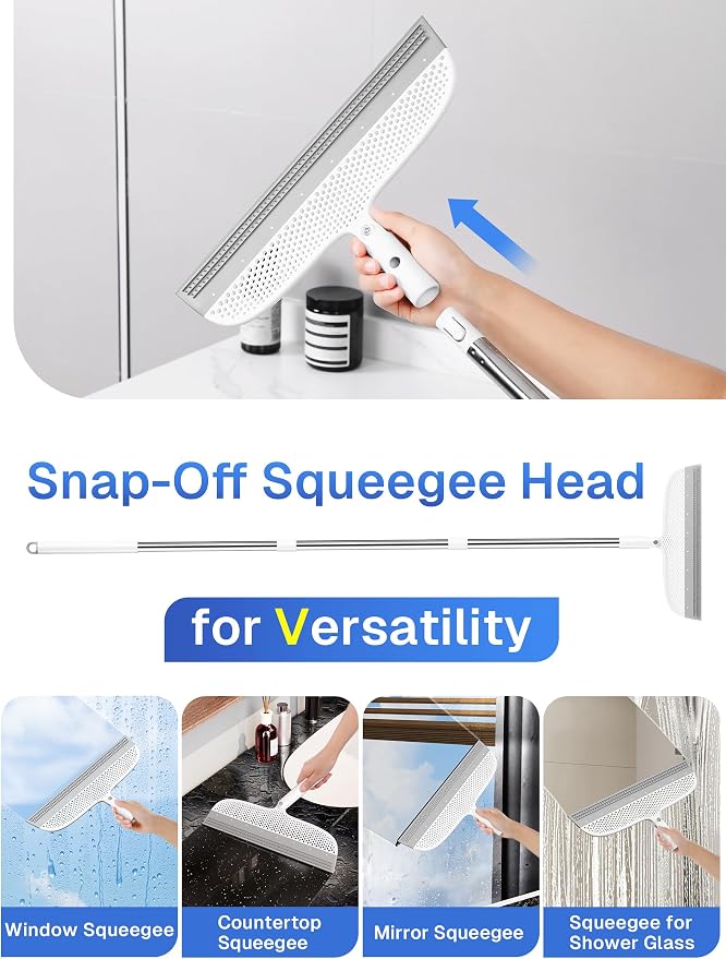 Silicone Floor Squeegee, 180° Rotating Air Broom, Squeegee - Image 5