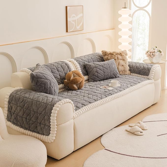 OTOB Couch Covers for 3 Cushion Couch Sofa Pet Friendly, Washable & Non Slip - Image 9