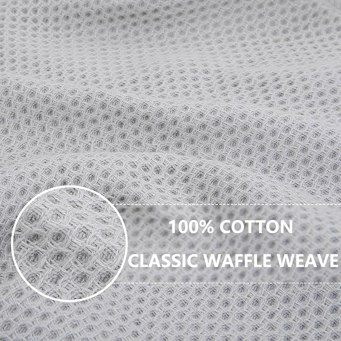 Homaxy 100% Cotton Waffle Weave Kitchen Dish Towels, Ultra Soft Absorbent Quick - Image 2