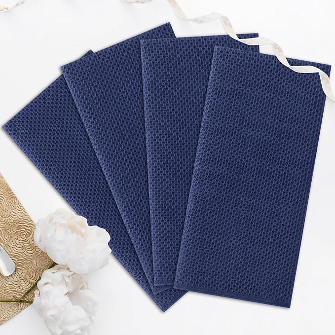 Kitinjoy 100% Cotton Waffle Weave Kitchen Towels - Image 7