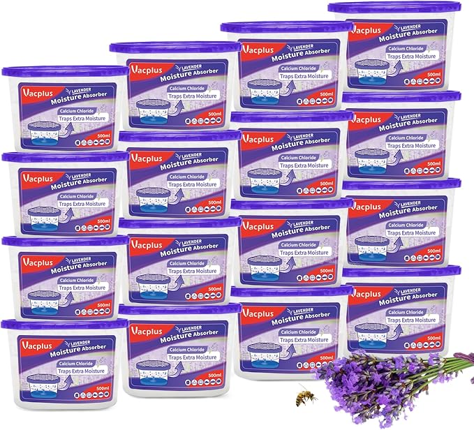 Vacplus Moisture Absorbers 16 Pack, 10.5 Oz, Humidity Absorber Boxes Attracts by Vacplus