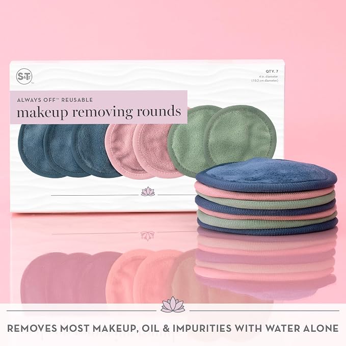 S&T INC. Makeup Remover Wipes for Skin Care, Reusable Makeup Wipes - Image 2