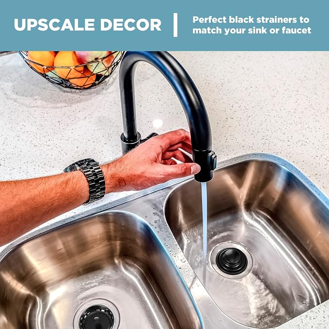 Mudder 3 Pcs Kitchen Sink Drain Strainer and Stopper Stainless Steel Garbage - Image 7