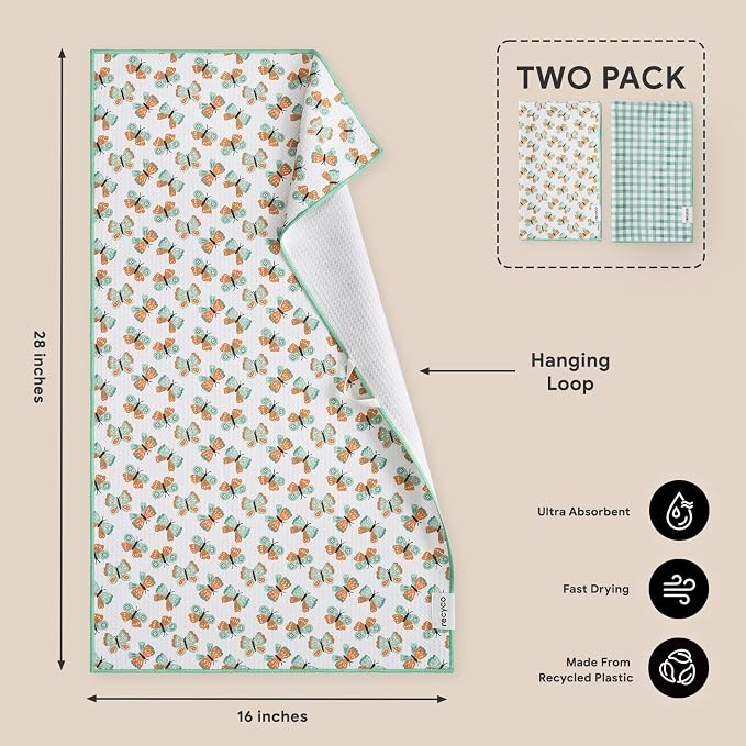 RECYCO Waffle Kitchen Towel Set of 2 - Image 7