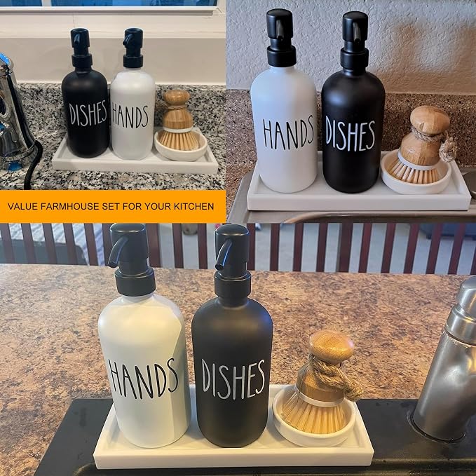 Glass Soap Dispenser for Kitchen, Farmhouse Dish Soap Dispenser&Hand Soap - Image 6