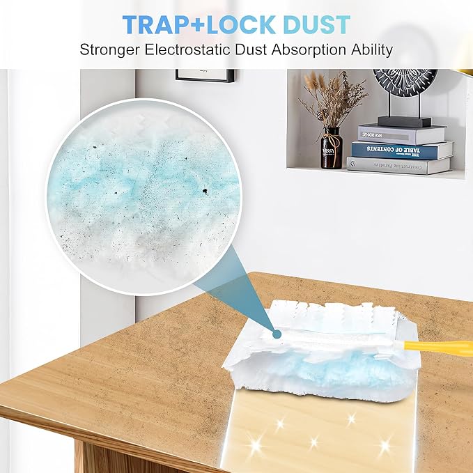 50-Pack 180° Duster Refills for Swiffer Duster Refill, Ultra Sticky Cleaning - Image 5