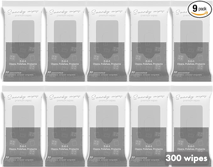 Swanky Stainless Steel Cleaner Wipes by SwankyWipes