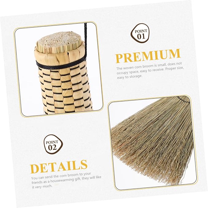 Corn Whisk Broom Handmade Woven Small Broom - Image 3