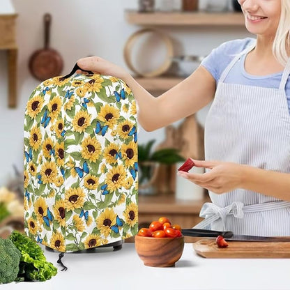 Blender Covers Kitchen Appliance Dust Cover Sunflower Butterfly Blender Protector Food Processor Protection Washable Coffee Maker for Kitchen Counter