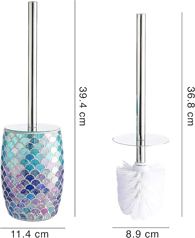WHOLE HOUSEWARES | Modern Toilet Brush Set | Toilet Bowl Brush and Holder | - Image 4